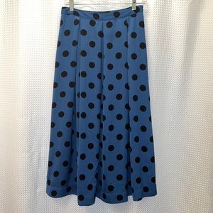 Who What Wear Polka Dot Midi Skirt